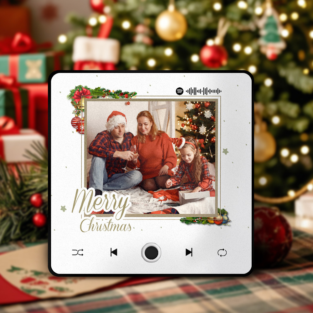 Christmas Music Fridge Magnet with Photo - Play Music to Make Christmas Full of Joy & Memories - yourphotoblanketuk