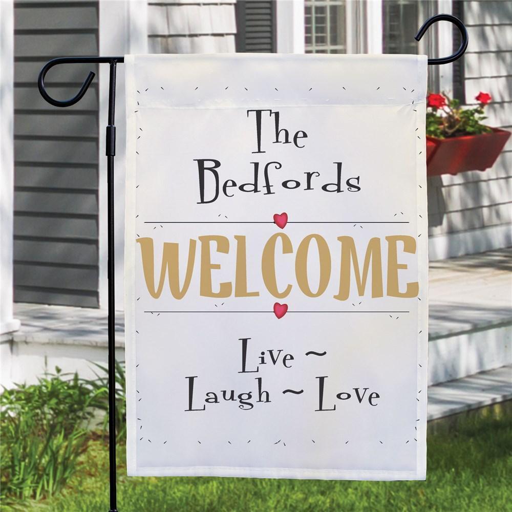 Live Laugh Love Custom Garden Flag Outdoor Decor Seasonal Yard Flags