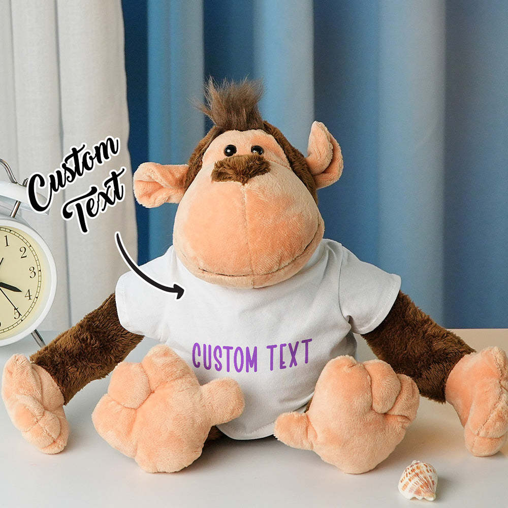 Personalized Animal Plush Stuffed Toy Birth Announcement Gift for Baby Shower - yourphotoblanketuk