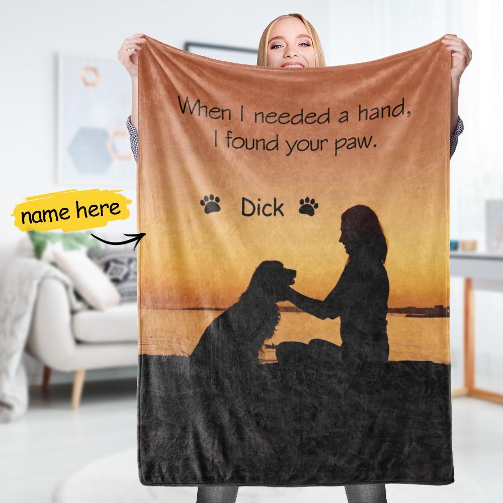 Custom Dog Blankets Personalized Name Pet Blanket Pet Memorial Blanket