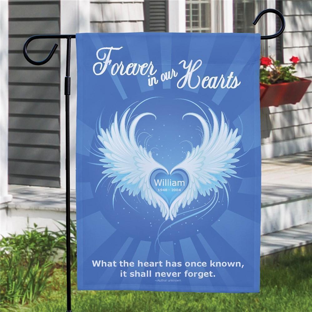 Forever In Our Hearts Sympathy Garden Flag Outdoor Decor Seasonal Yard Flags