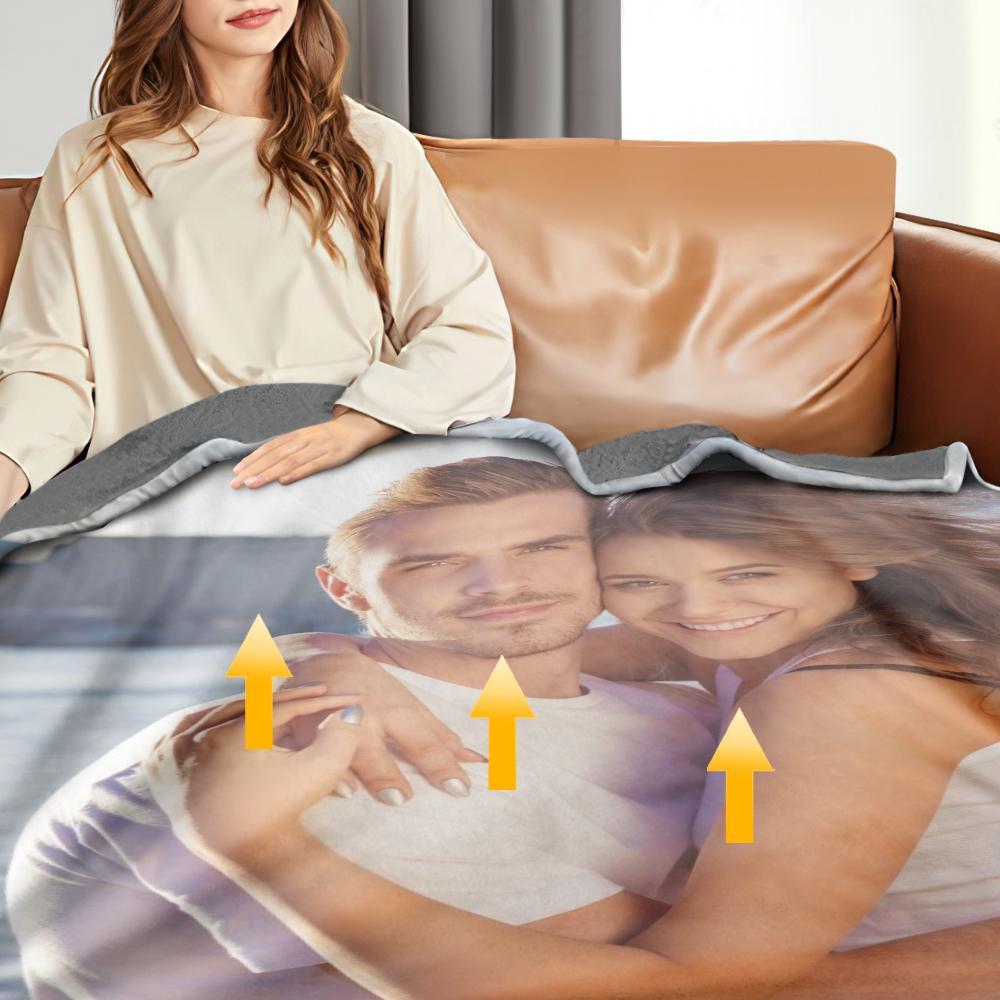Personalized Photo Heated Blanket Soft Fleece Electric Blanket 10 Heat Settings Heating Blanket with 3 Time Settings - Yourphotoblanket