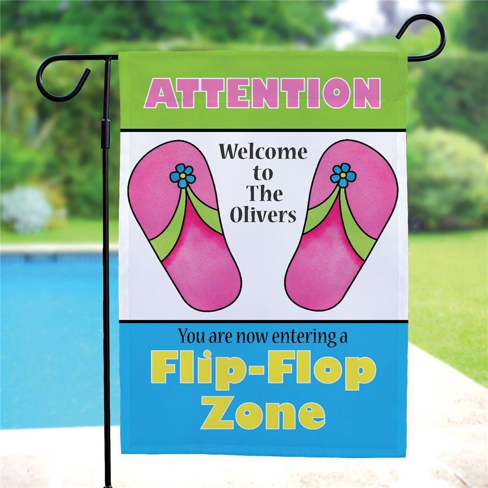 Custom Flip Flop Zone Garden Flag Outdoor Decor Seasonal Yard Flags