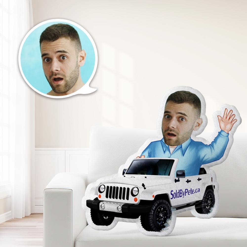 Unique Personalized Police Throw Pillow Toys Custom My Face Photo On Pillow Handsome Guy Riding A Police Car Dolls The Best Gift