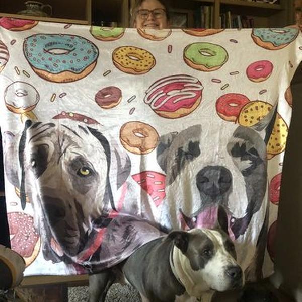 Custom Dog Blanket Personalized Pet Photo Blanket