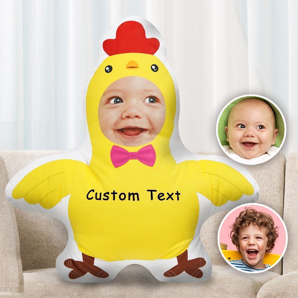 Custom Pillow Photo Face Pillow Two Photos Double Sided Personalise Pillow Gift Funny Chick Shaped