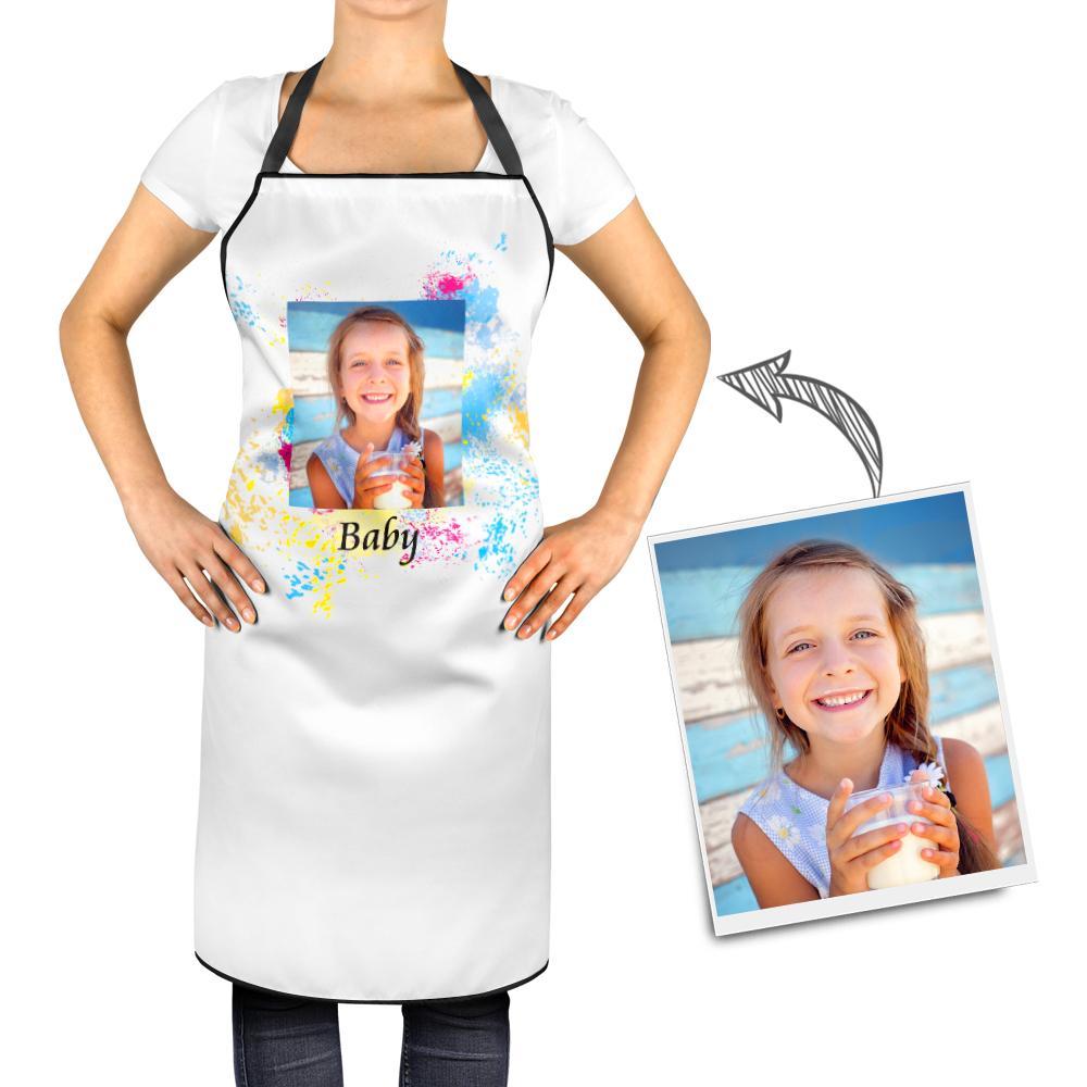 Custom Kitchen Cooking Apron with Your Photo and Name