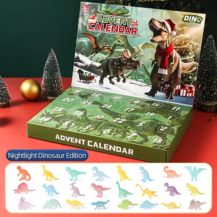 Dinosaur Advent Calendar 24 Day Christmas Countdown Christmas Gift - yourphotoblanketuk