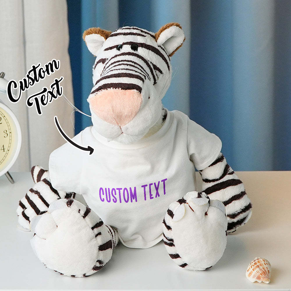 Personalized Animal Plush Stuffed Toy Birth Announcement Gift for Baby Shower - yourphotoblanketuk