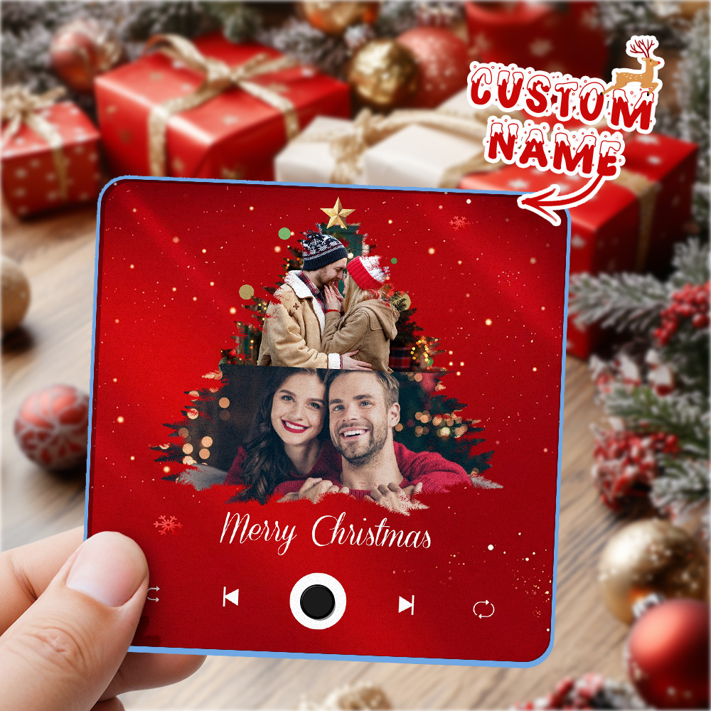 Custom Fridge Magnets Play Music, Custom Photo Create Your Own Personalized Christmas Gift - yourphotoblanketuk