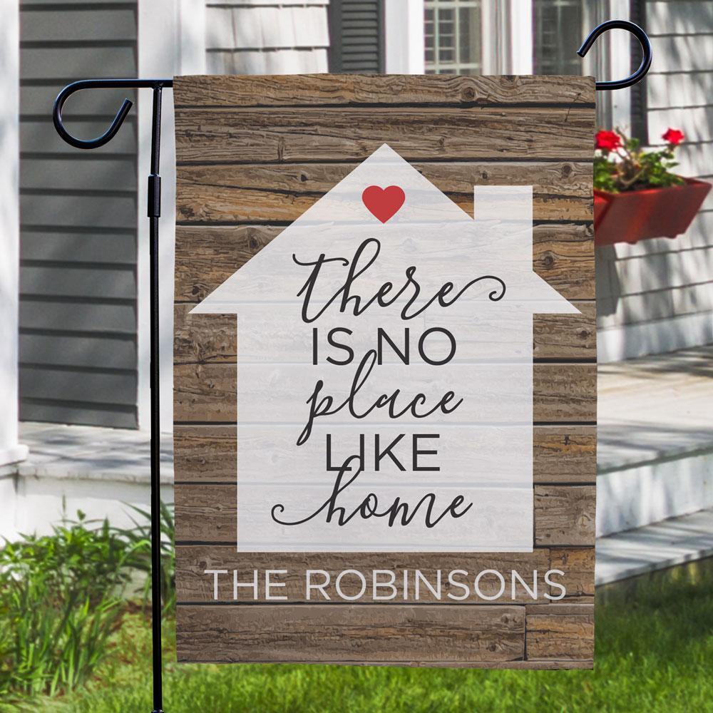 Custom There is No Place Like Home Garden Flag Outdoor Decor Seasonal Yard Flags