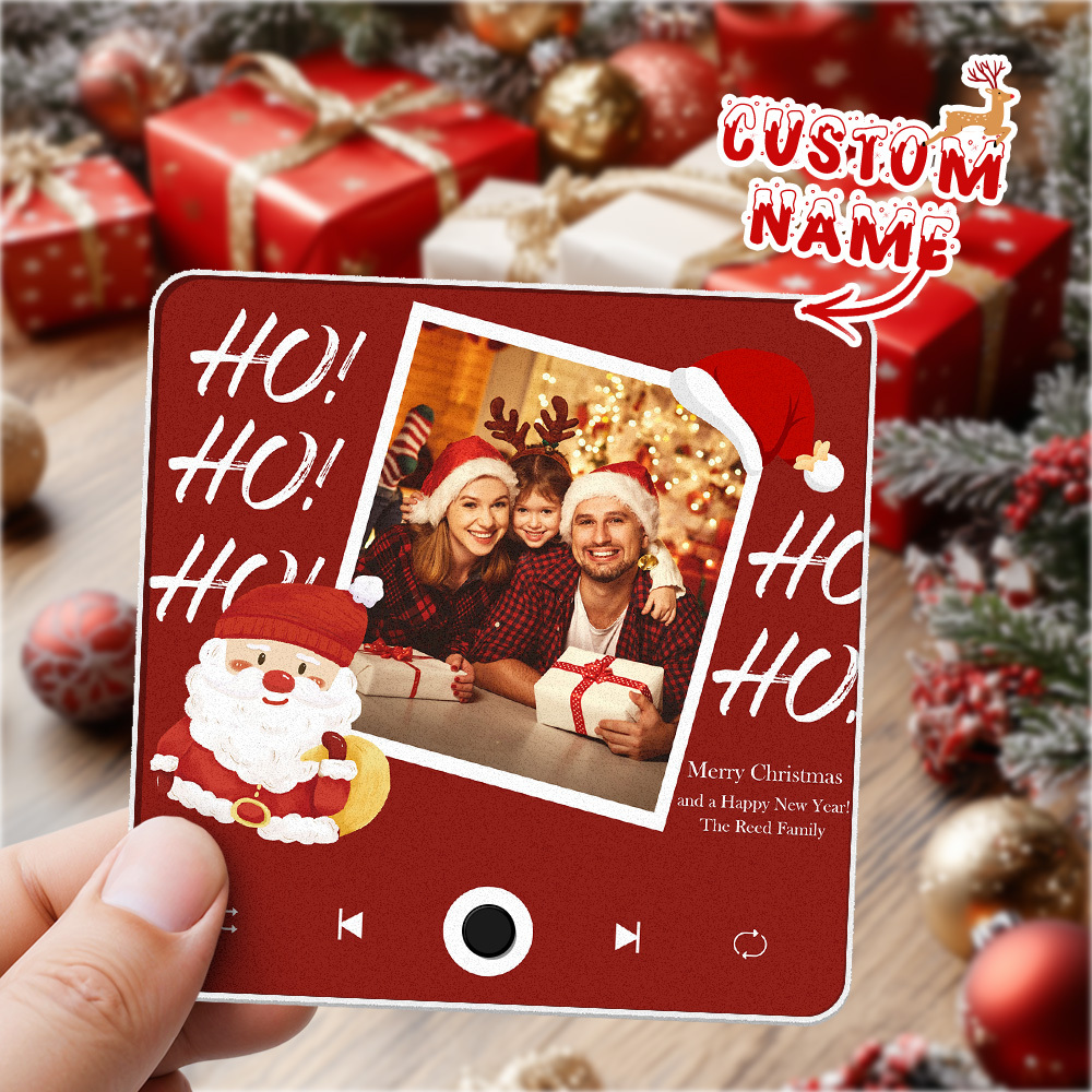 Custom Fridge Magnets Play Music, Custom Photo Create Your Own Personalized Christmas Gift - yourphotoblanketuk