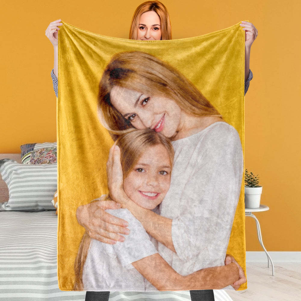 Custom Photo Blanket Personalized Fleece Blanket Mother's day Gift Make Your Own Blanket
