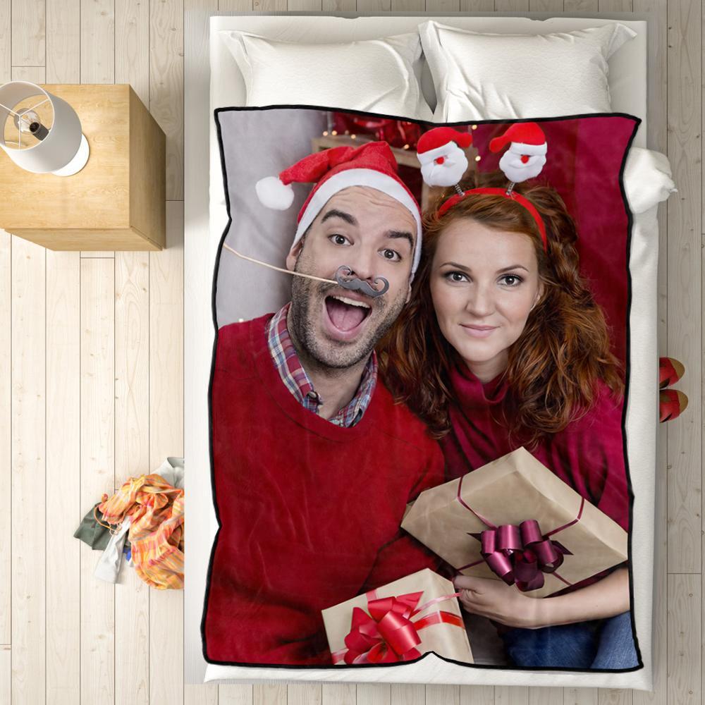 Christmas Gifts Anniversary Gift Personalized Couple Photo Blanket Custom Photo Blanket Best Gift For Her
