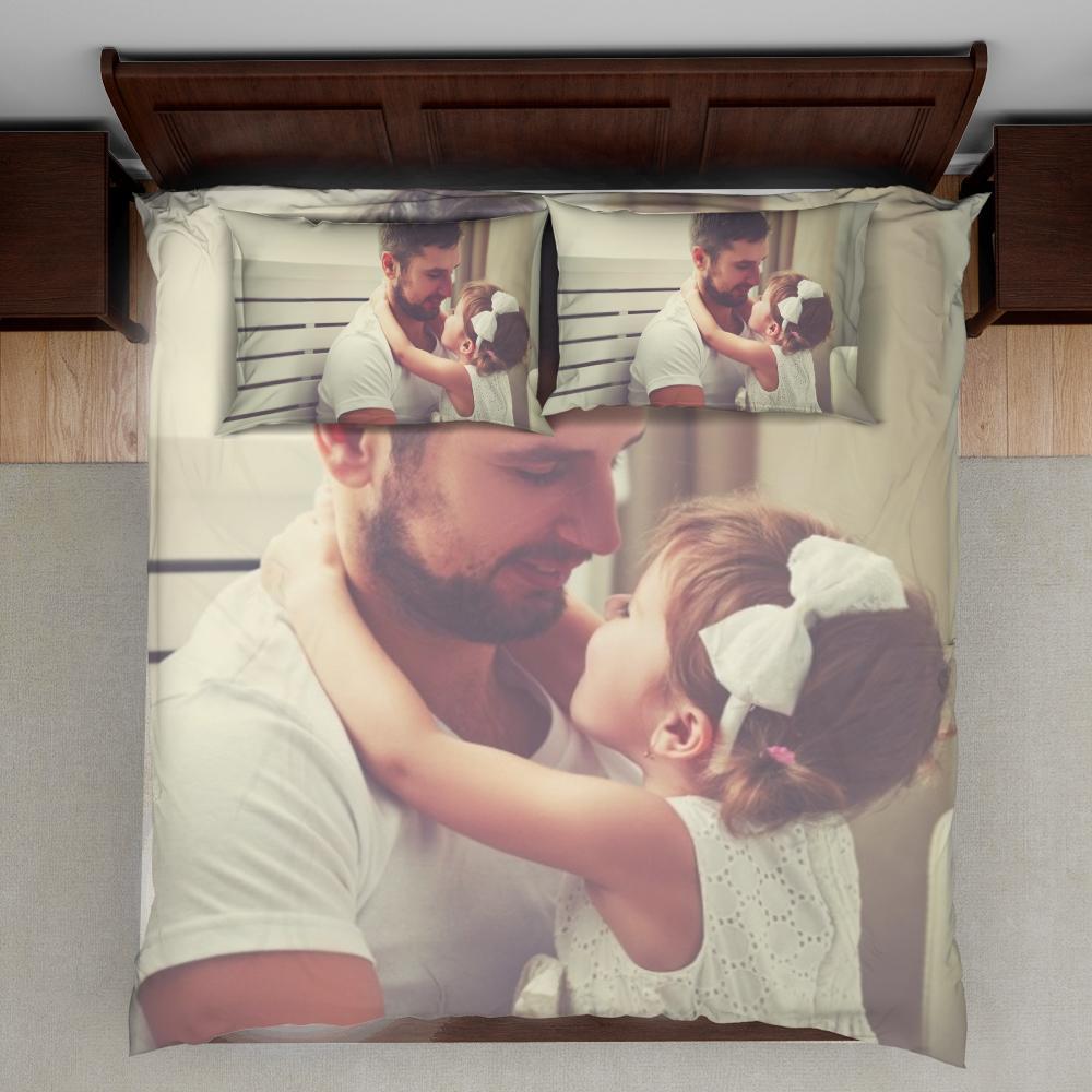 Custom Duvet Cover Bedding Sheets Personalized Photo Polyester Fibre Duvet Cover & Pillow-The Beach Sheets