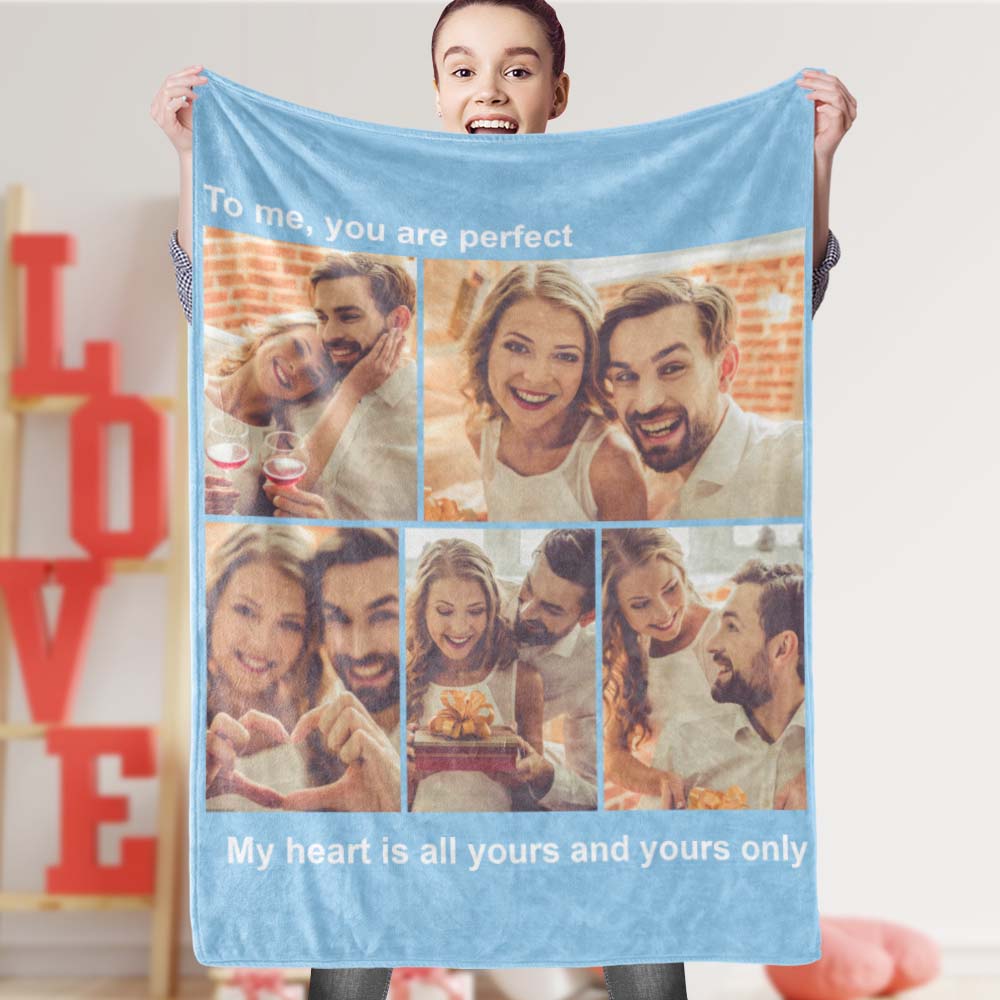 Gifts for Her Personalized Couple Photo Blanket Custom Photo Blankets Funny Gifts