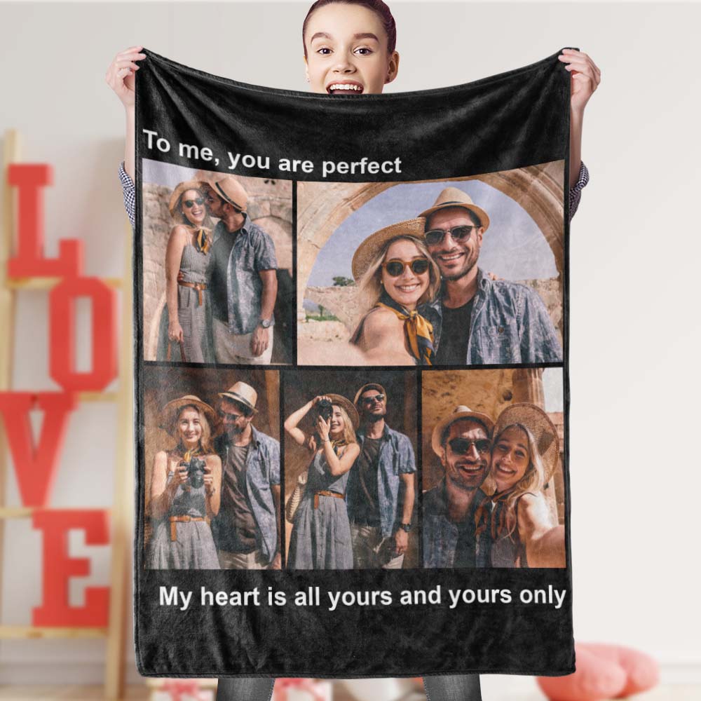 Gifts for Her Personalized Couple Photo Blanket Custom Photo Blankets Funny Gifts