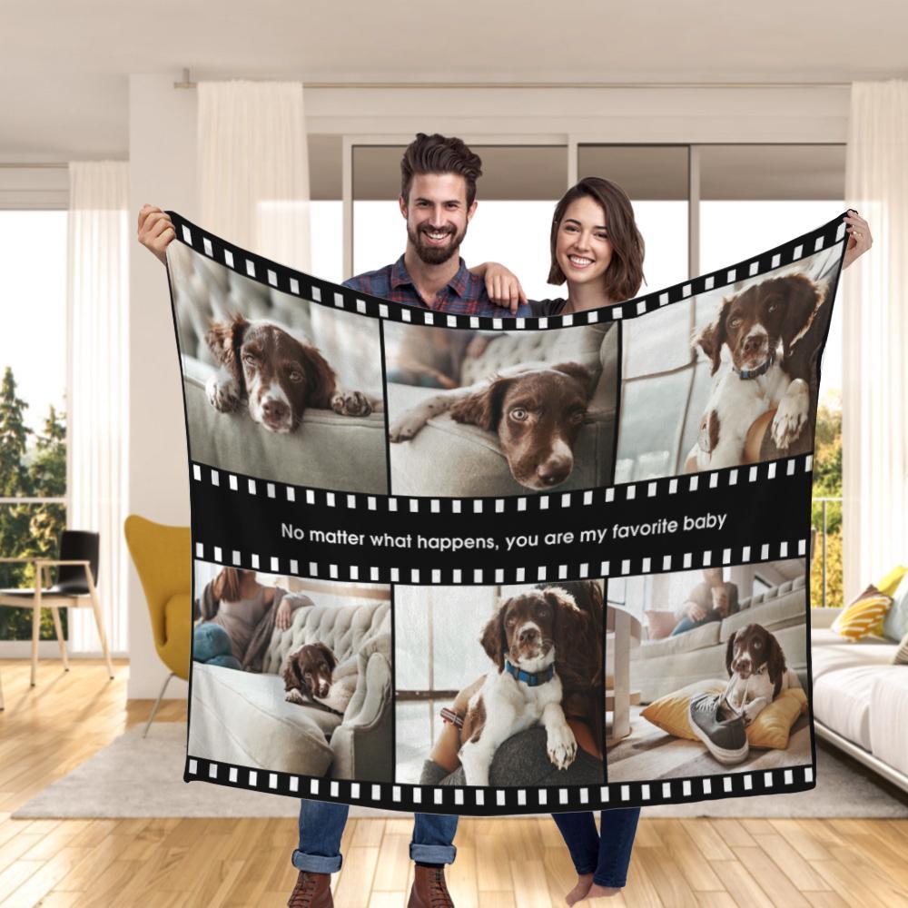 Gifts for Friends Pet Lovers Custom Your Pet Photo in blanket Personalized Album Blanket With Photos Birthday Gifts for Friends