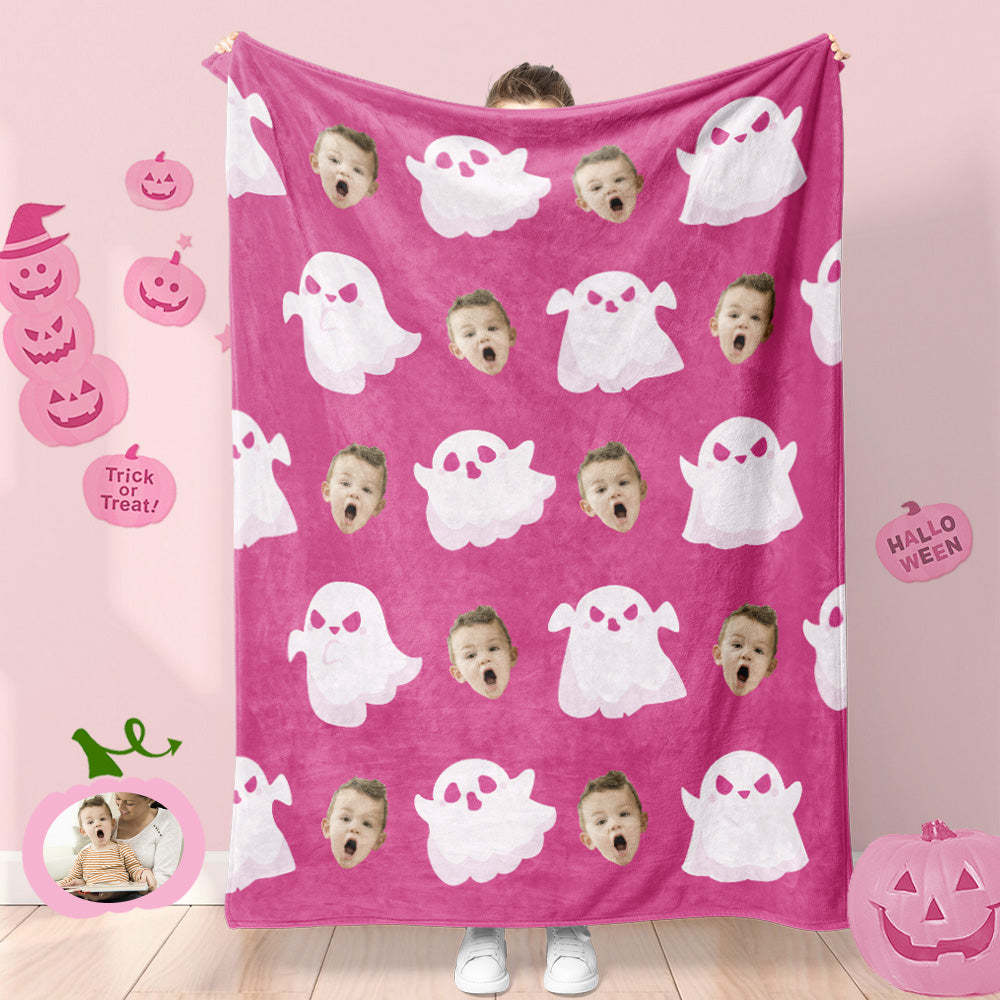 Custom Photo Blanket Halloween Decorative Ghost Blanket For Kids - Yourphotoblanket