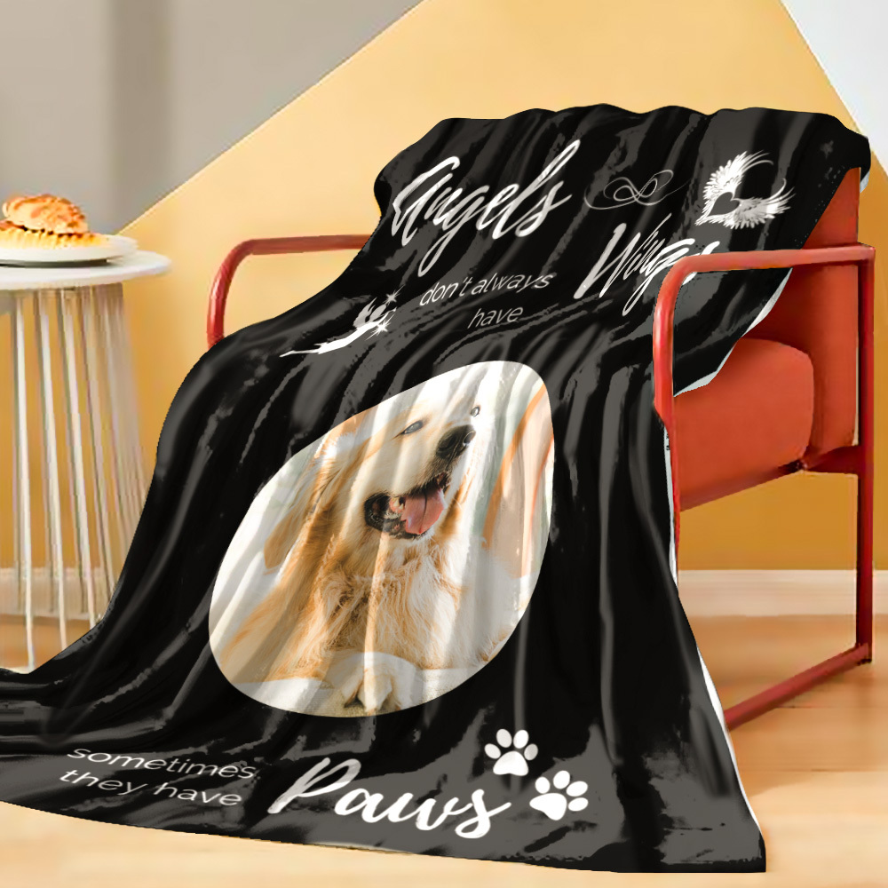 Soft & Cozy Sherpa Fleece Blanket - Angels don't always have Wings - yourphotoblanketuk