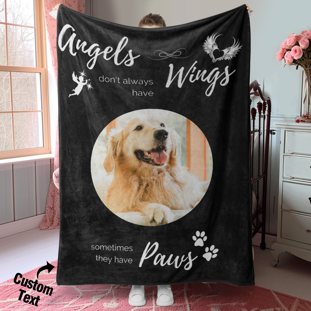 Soft & Cozy Sherpa Fleece Blanket - Angels don't always have Wings - yourphotoblanketuk