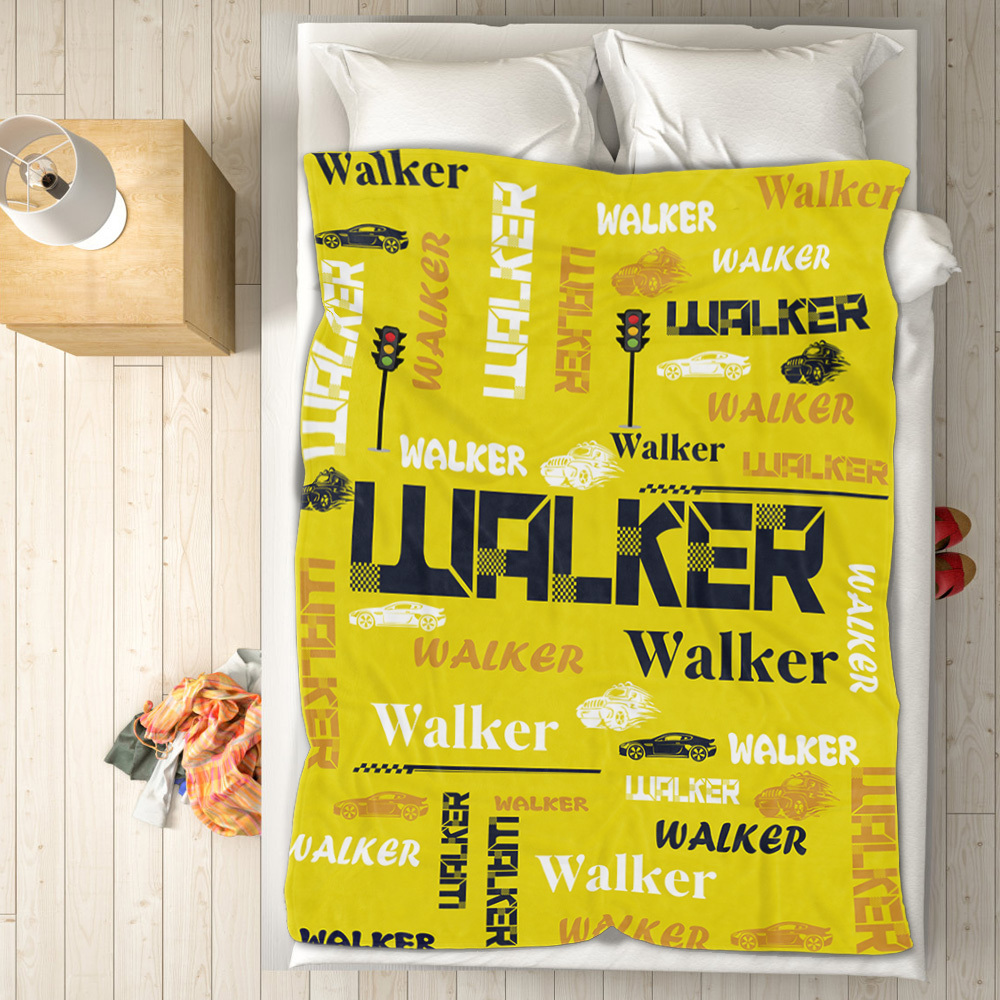 Personalized Custom Name with Heart Blankets Gifts for Lovers - yourphotoblanketuk