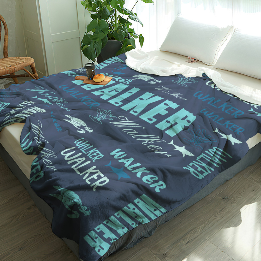 Personalized Custom Name with Heart Blankets Gifts for Lovers - yourphotoblanketuk