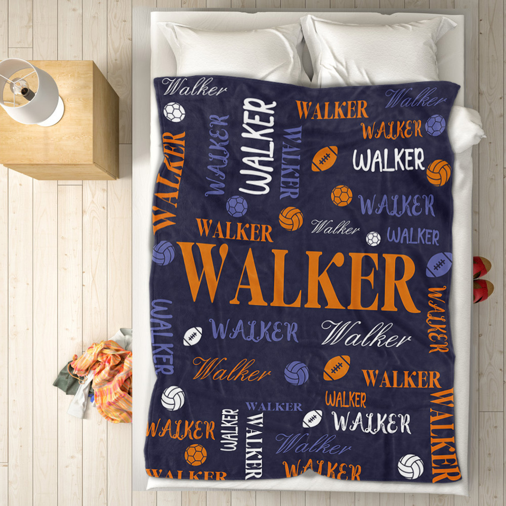 Personalized Custom Name with Heart Blankets Gifts for Lovers - yourphotoblanketuk
