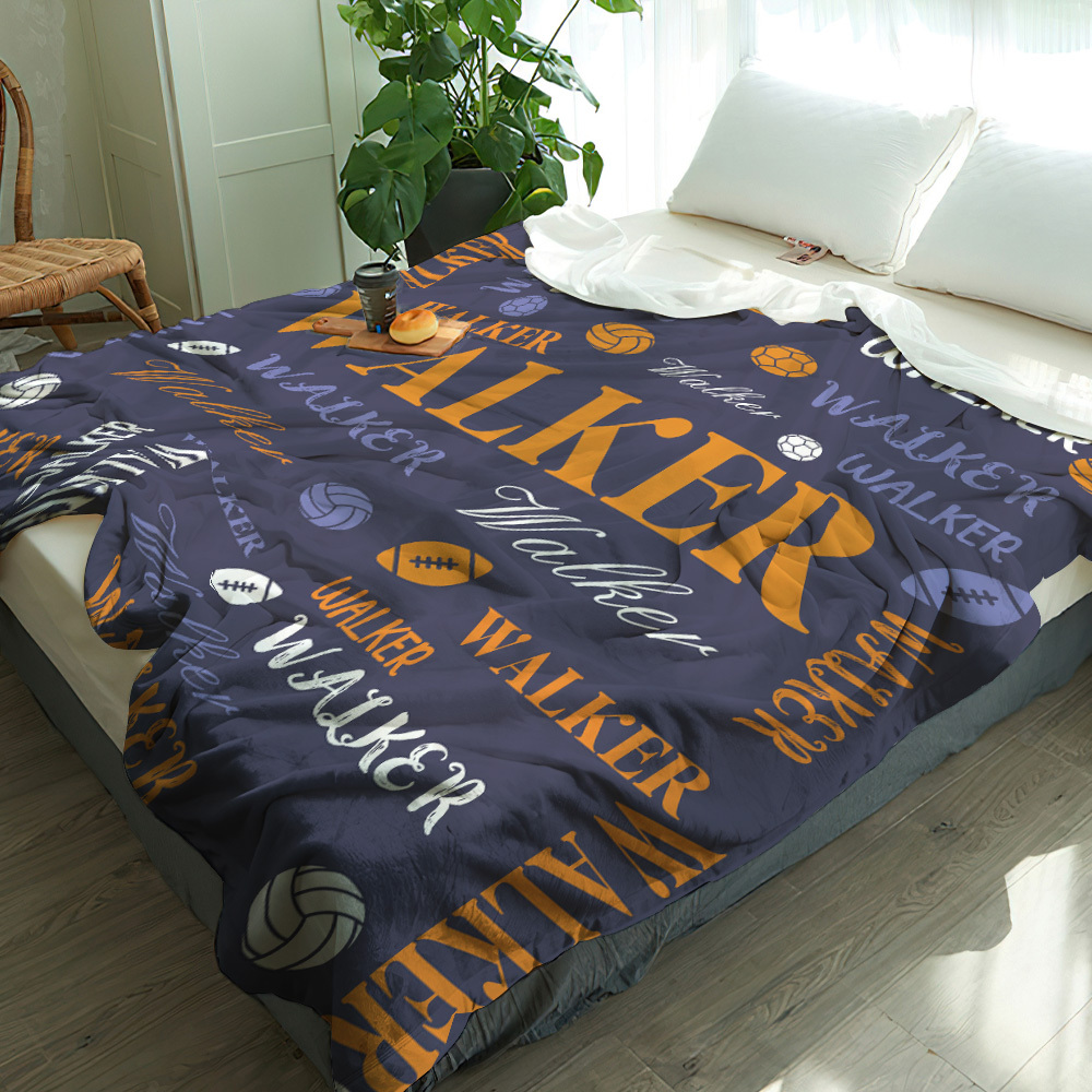 Personalized Custom Name with Heart Blankets Gifts for Lovers - yourphotoblanketuk