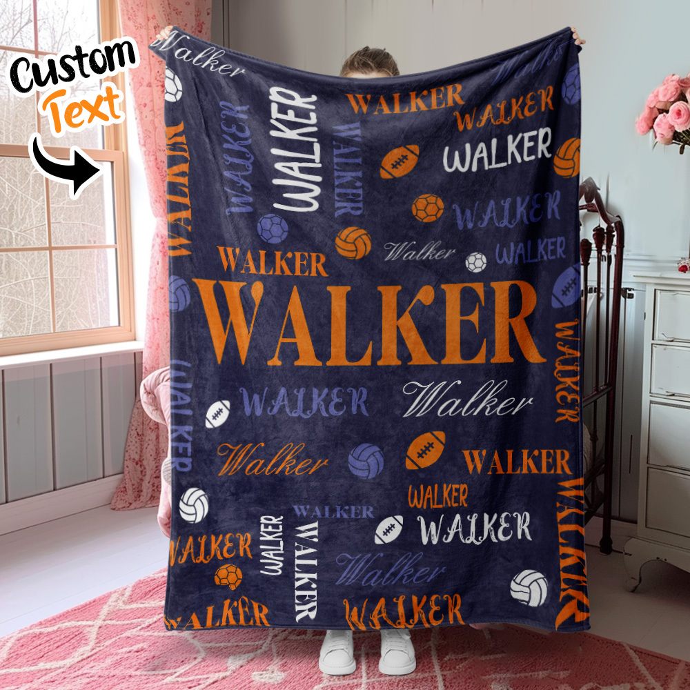 Personalized Custom Name with Heart Blankets Gifts for Lovers - yourphotoblanketuk