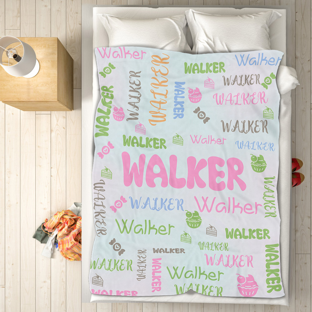 Personalized Custom Name with Heart Blankets Gifts for Lovers - yourphotoblanketuk