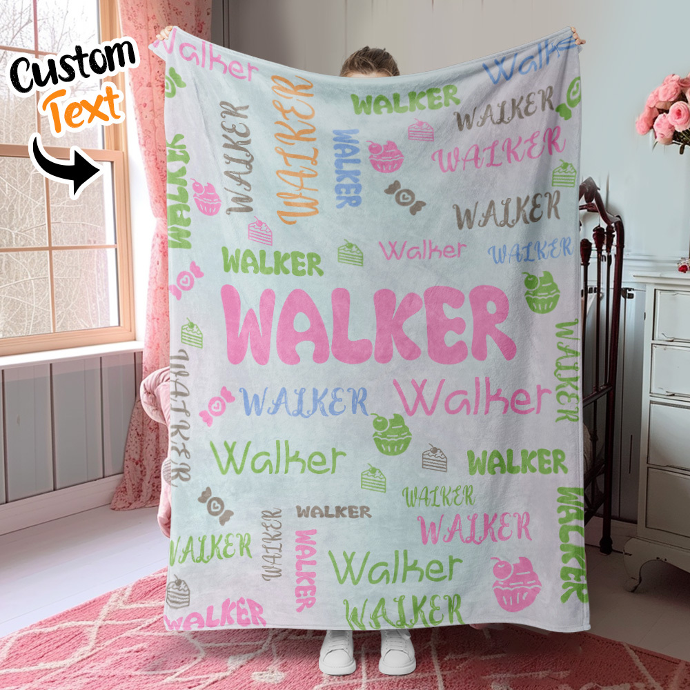 Personalized Custom Name with Heart Blankets Gifts for Lovers - yourphotoblanketuk