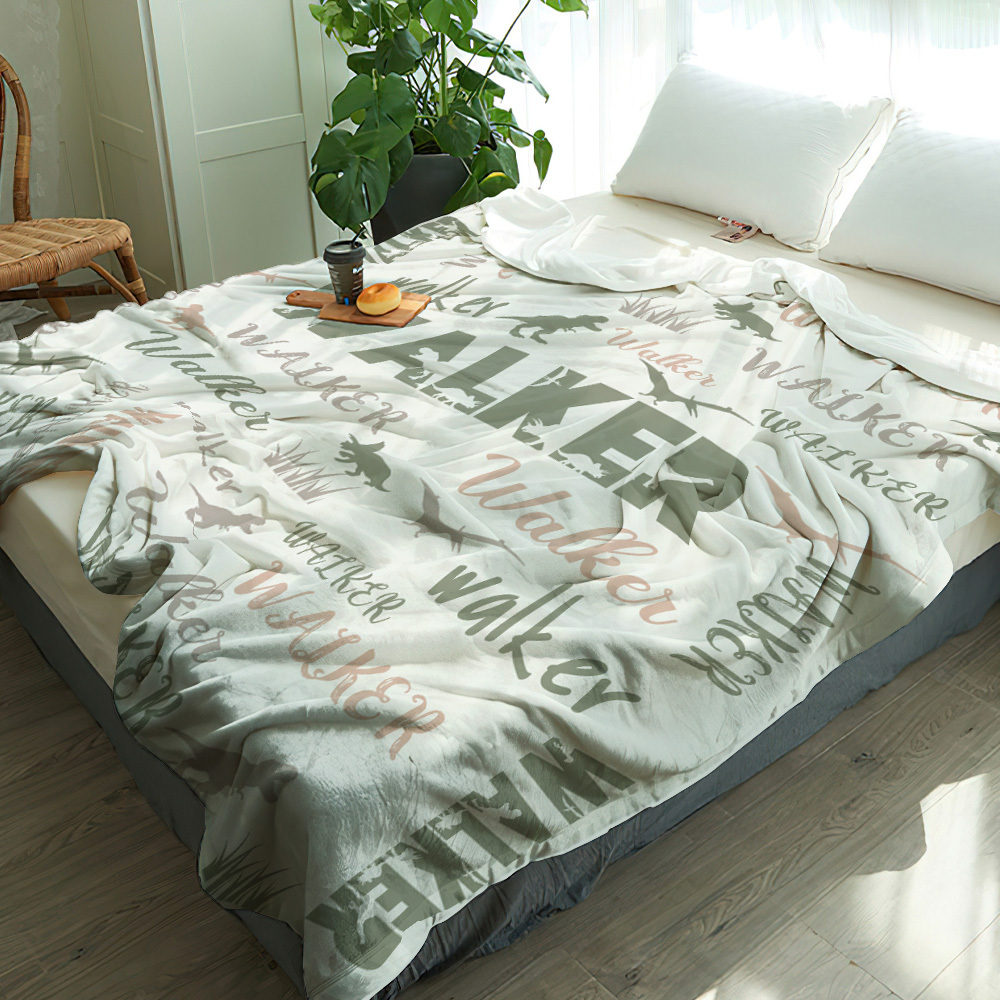 Personalized Custom Name with Heart Blankets Gifts for Lovers - yourphotoblanketuk