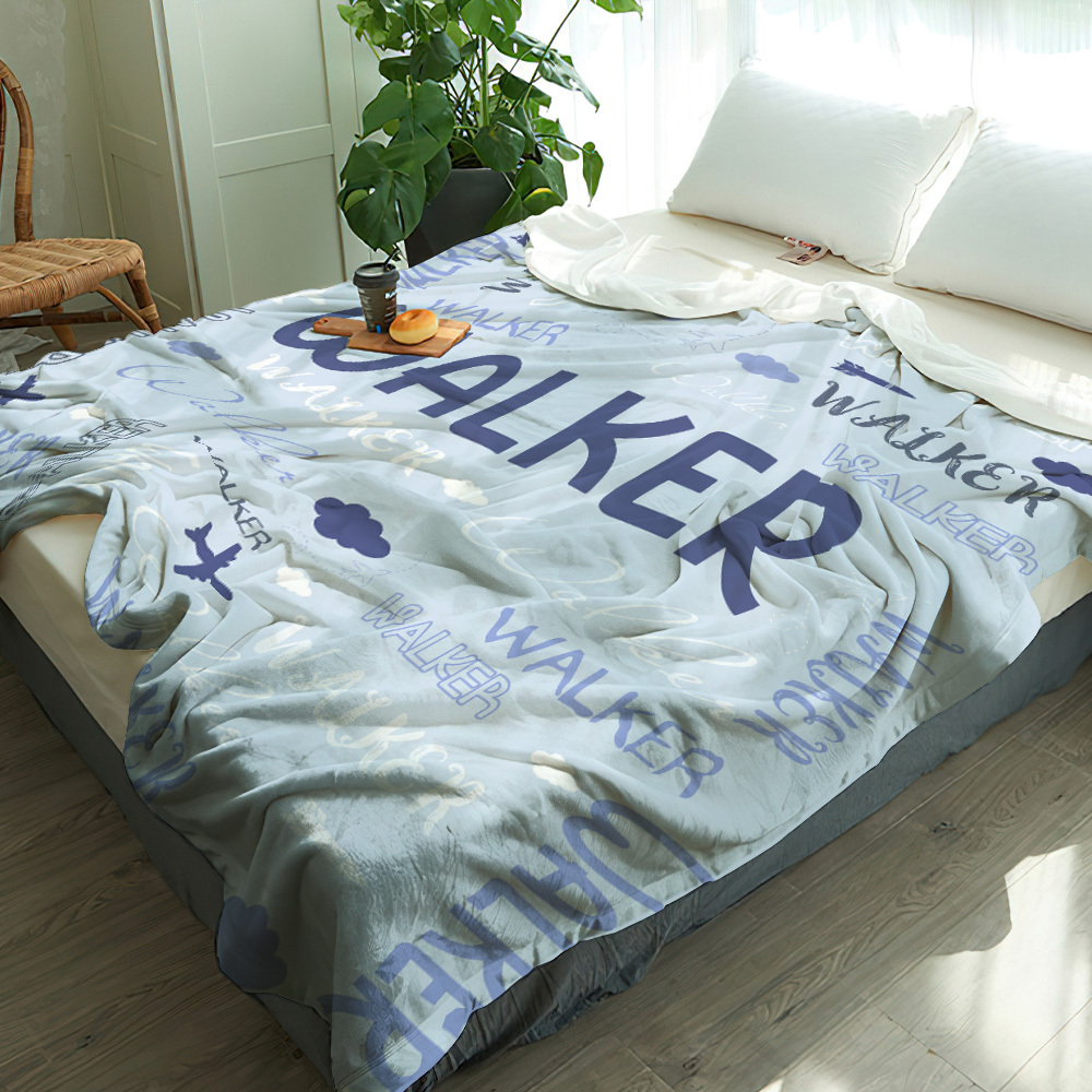 Personalized Custom Name with Heart Blankets Gifts for Lovers - yourphotoblanketuk