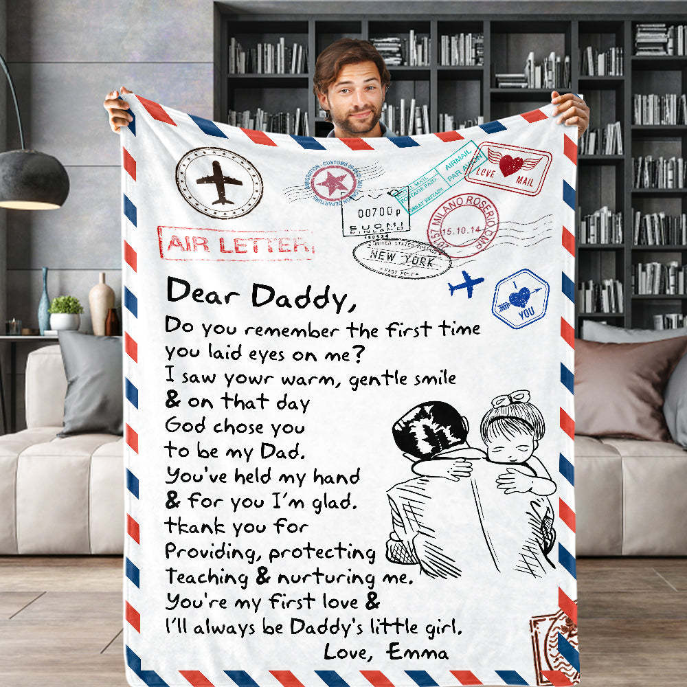 Father's Day Gifts Custom Letter Blanket to My Dad Personalized Name Blanket - Yourphotoblanket