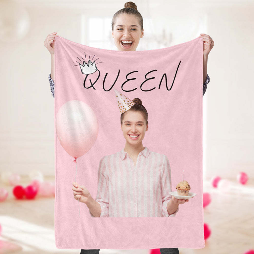 Queen Blanket Custom Photo Blanket Personalized Photo Portraits Blanket Gifts for Her - Yourphotoblanket