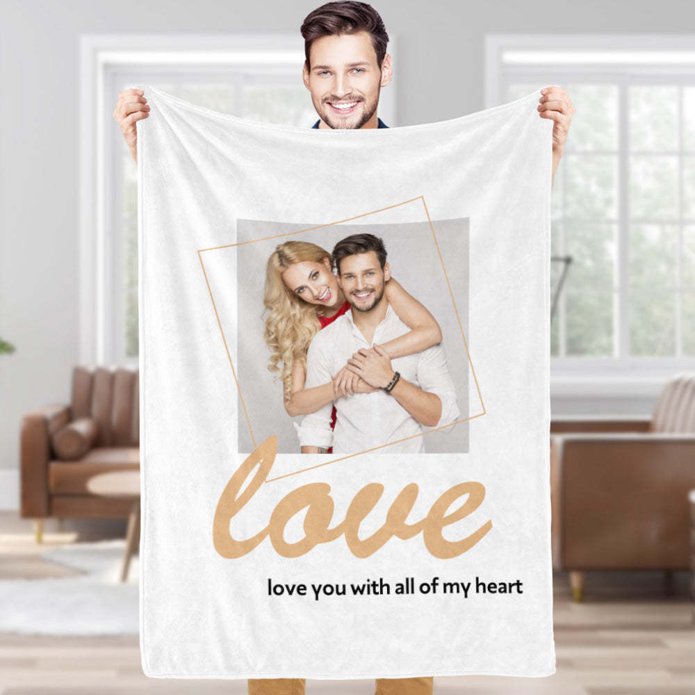 Personalized Blankets With Photos And Texts Custom Couple Creativity Blankets For Her - Yourphotoblanket