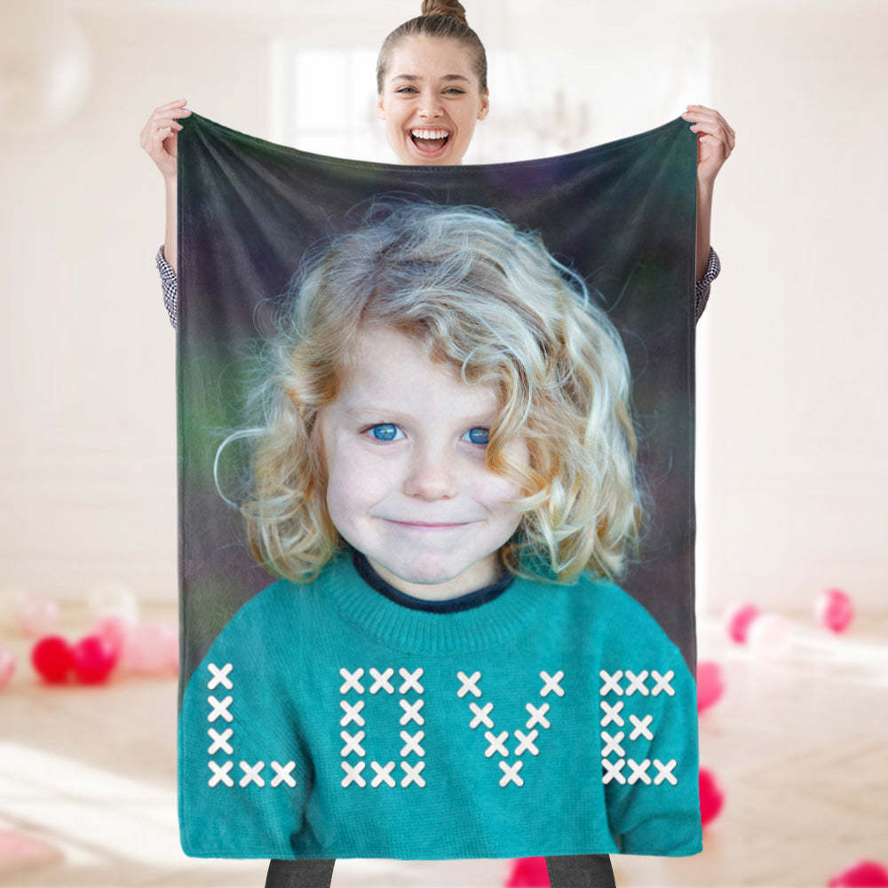 Custom Blankets With Photos And Texts Personalized Seniors Blankets Best Gift For Parents - Yourphotoblanket