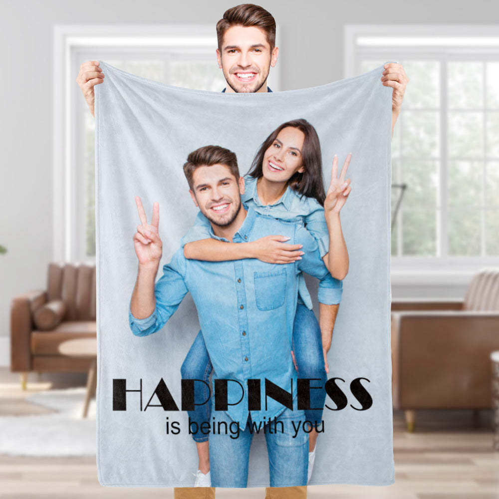 Custom Blankets With Photos And Texts Personalized Couple Creativity Photo Blankets Best Gift For Her - Yourphotoblanket