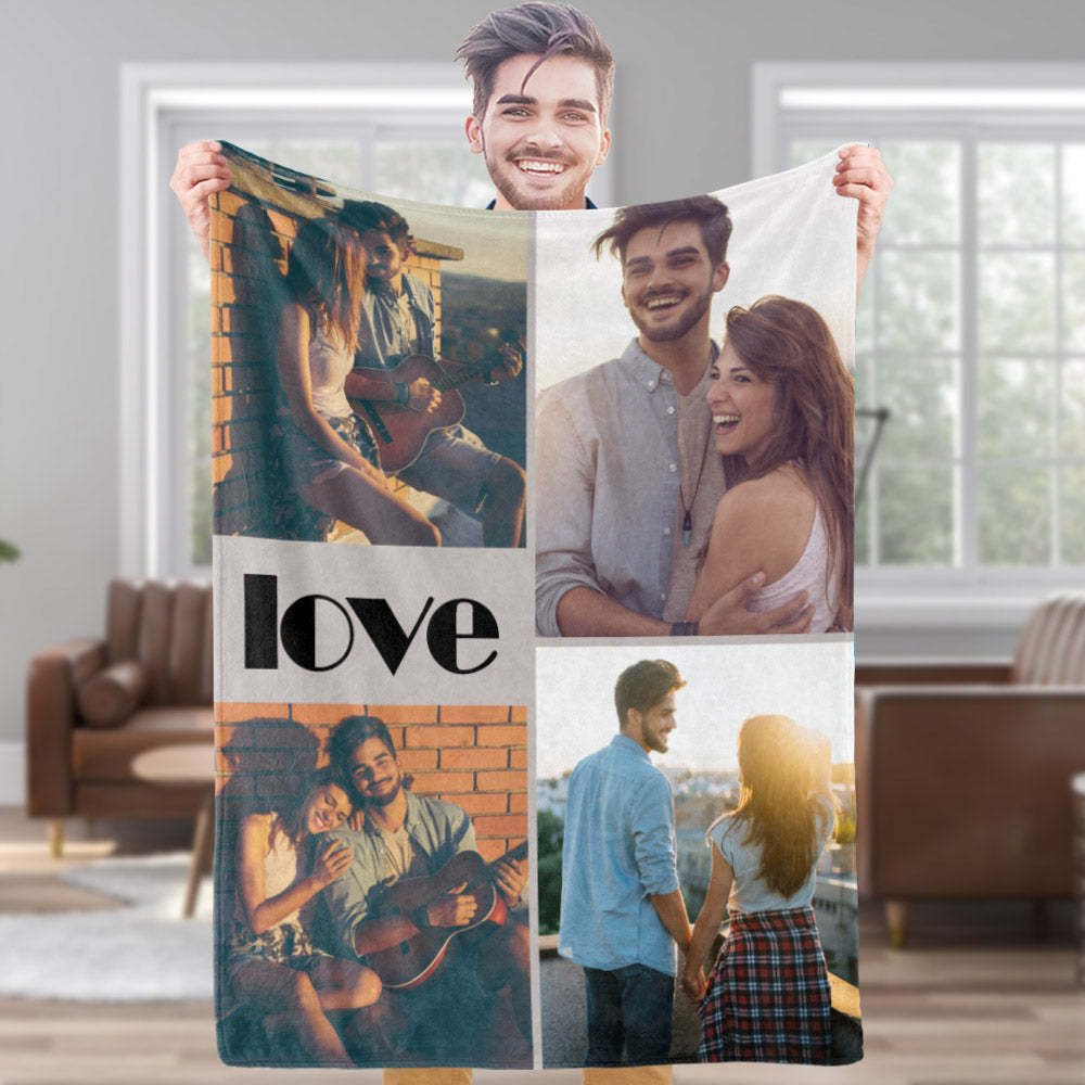 Custom Blankets With Photos And Texts Personalized Couple Creativity Photo Blankets Best Gift For Her - Yourphotoblanket