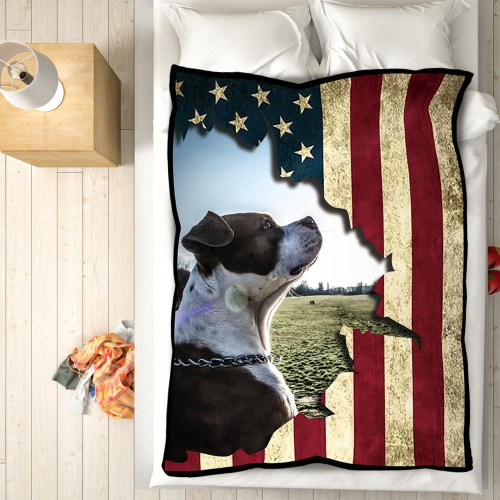 Independence Day Blanket Personalized Pet Photo Blanket Feelce Blanket