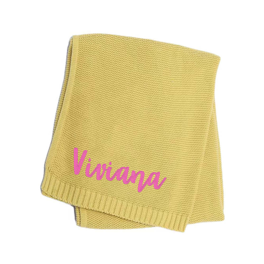Custom Baby Blanket Embroidered Name Stroller Blanket for Newborn Baby Gift - Yourphotoblanket