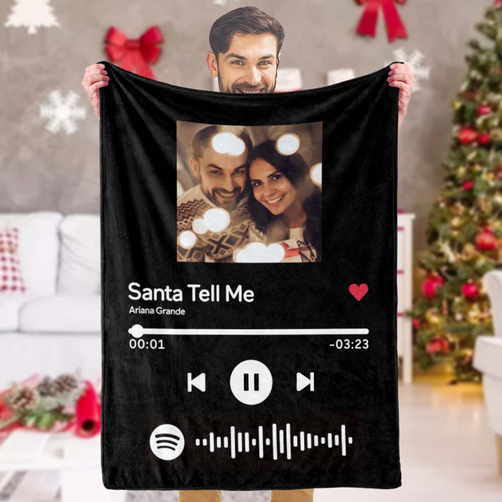Christmas Gifts Custom Music Art Gfits Custom Music Blanket Personalized Photo Blanket Unique Gift for Her
