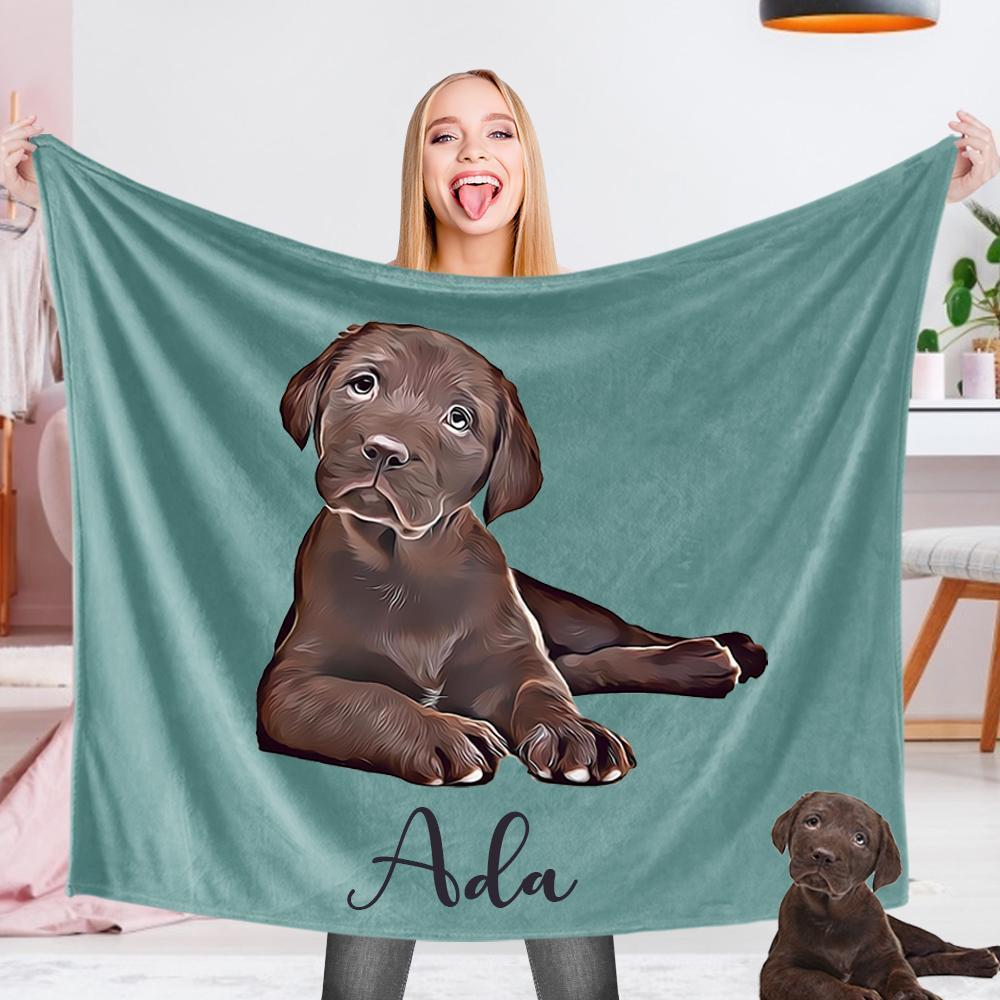 Custom Pet Blankets Photo Gallery Pet Fleece Photo Blankets & Text Blanket Engraved Blanket