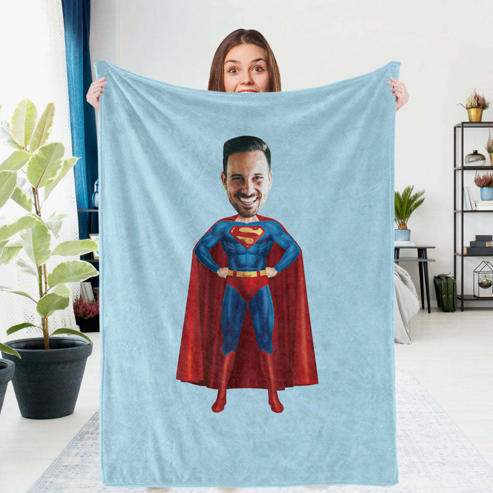Custom Photo Blanket Custom Surperman Gifts Personalized Photo Gifts Unique Customized Gifts