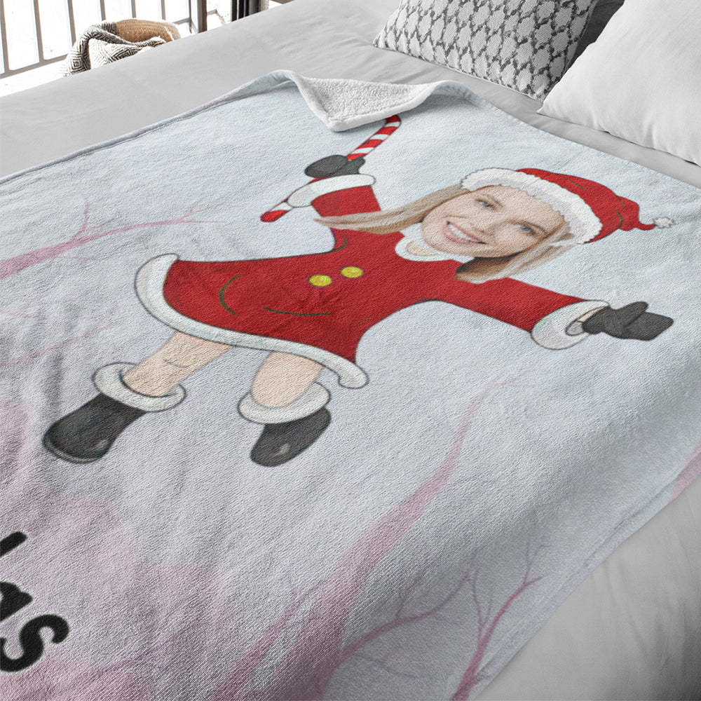 Custom Face Photo Blanket Personalized Photo and Text Blanket Minime Magical Santa Blanket A Unique Cool Gift - Yourphotoblanket