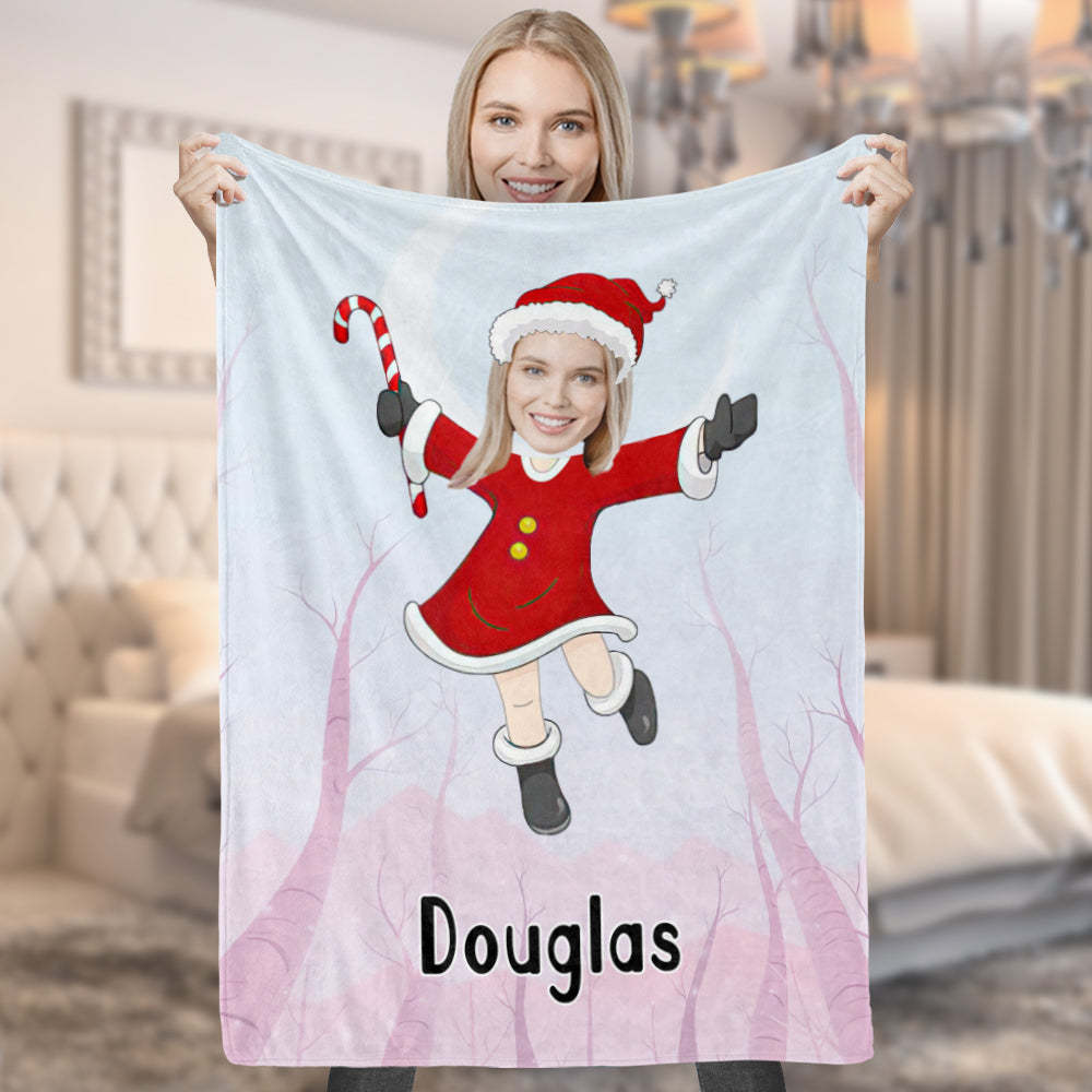 Custom Face Photo Blanket Personalized Photo and Text Blanket Minime Magical Santa Blanket A Unique Cool Gift - Yourphotoblanket