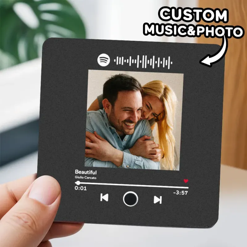 Customized Album Fridge Magnet Personalized Music Fridge Magnet Can Play Songs and Adjust Volume - yourphotoblanketuk