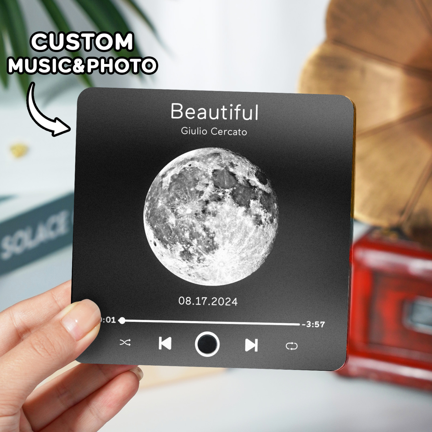Customized Music Fridge Magnet Personalized spotify music Fridge Magnet Can Play Songs Gifts for Lovers - yourphotoblanketuk