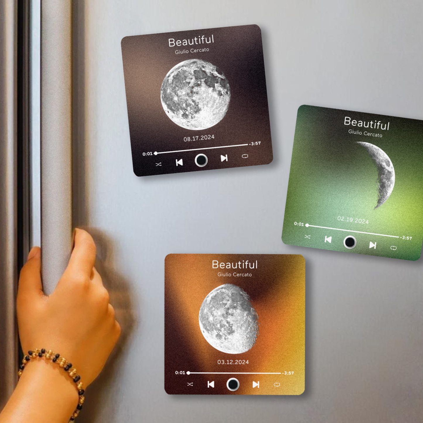 Customized Album Fridge Magnet Personalized Music Fridge Magnet Can Play Songs and Adjust Volume - yourphotoblanketuk
